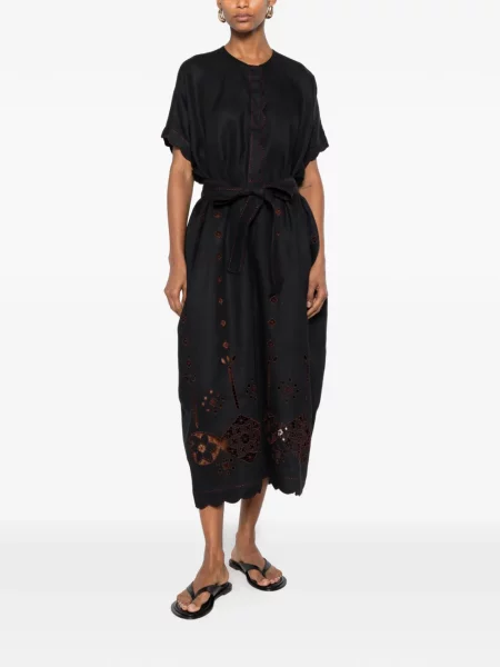 Rochie midi Vita Kin cu broderie negru