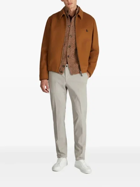 Cardigan Zanone de lână maro