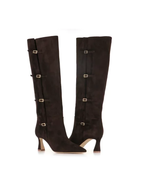 Botki Malone Souliers zamszowe czarne