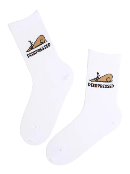 Sokisahtel Ponožky DEPRESSED' bílá