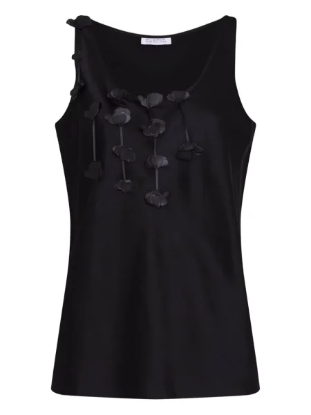 Bluză Gloria Coelho cu model floral negru