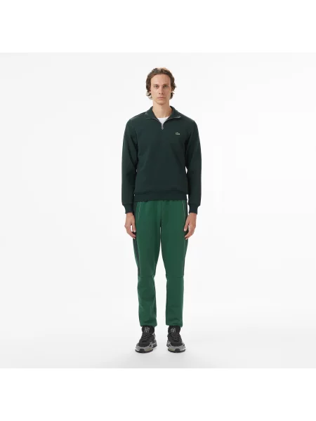 Lacoste Bluza Half Zip Classic Fit zielona