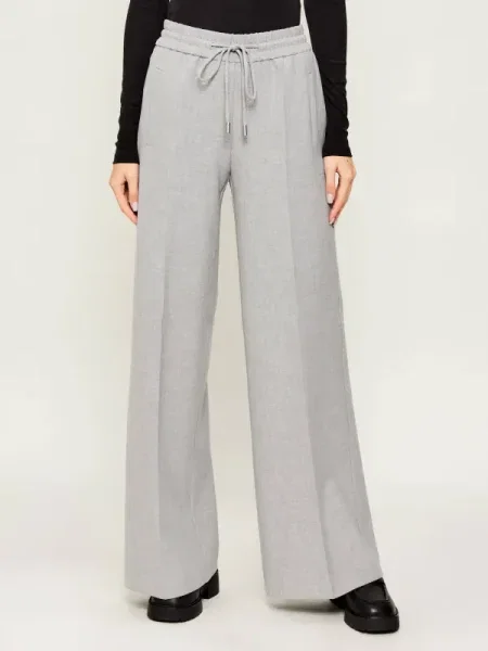 BOSS pantaloni lat high waist gri
