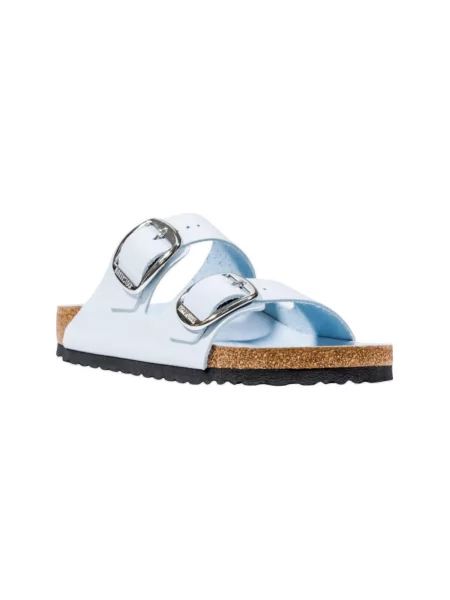 Pantofi Birkenstock din piele cu cataramă albastru