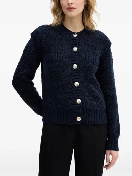 Cardigan Sisley tricotate albastru