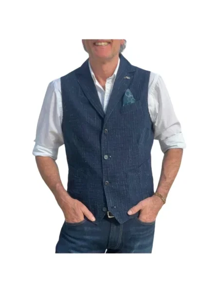 Kamizelka garniturowa Bob garniturowa niebieska