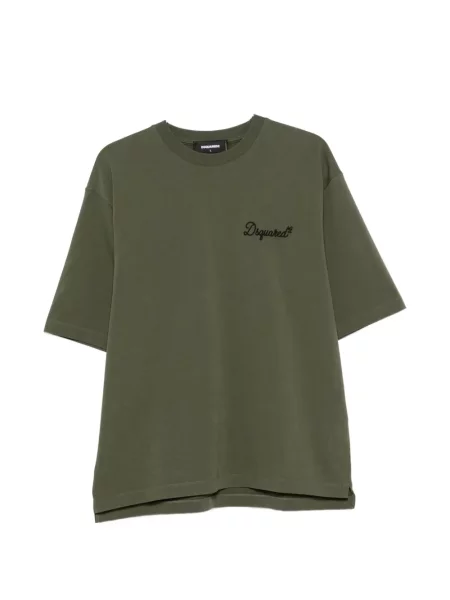 Tricou Dsquared2 cu broderie verde