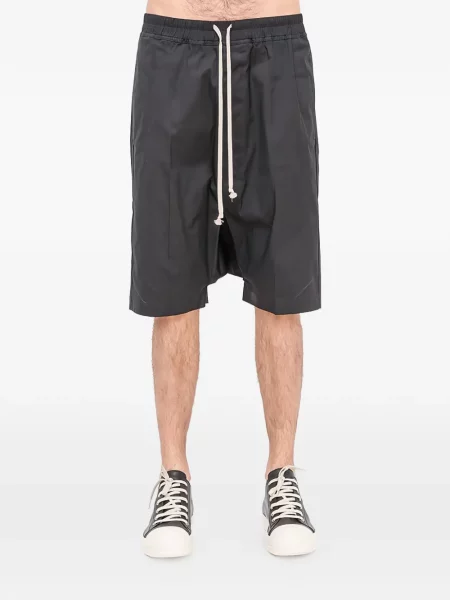 Șnur de strângere pantaloni scurți Rick Owens negru
