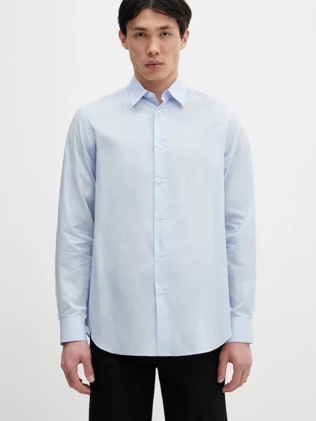 Paul Smith cămașă din cu guler clasic regular albastru