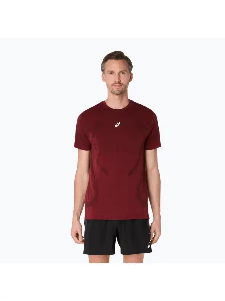 Tricou de alergare pentru bărbați ASICS Road Seamless dark red planet roșu