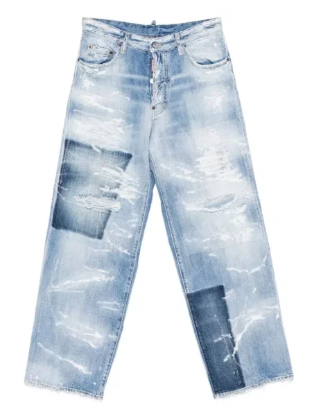 Blugi Dsquared2 zdrențuiți albastru