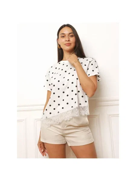 Top La Modeuse alb