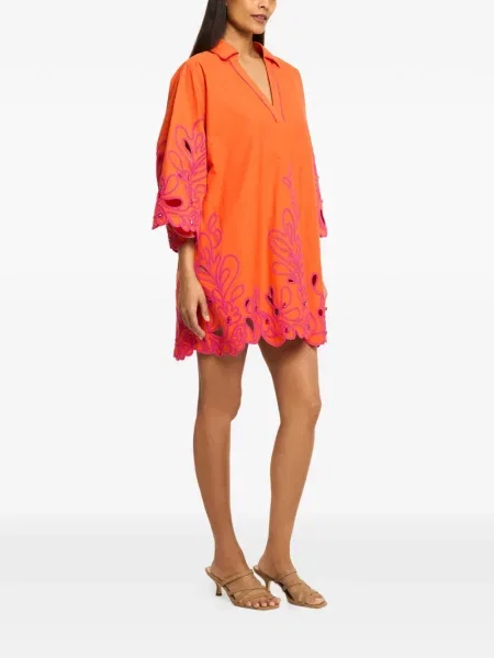 Rochie Cinq A Sept cu model paisley portocaliu