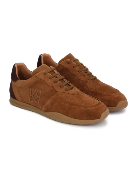 Sneakersy Kazar zamszowe brązowe
