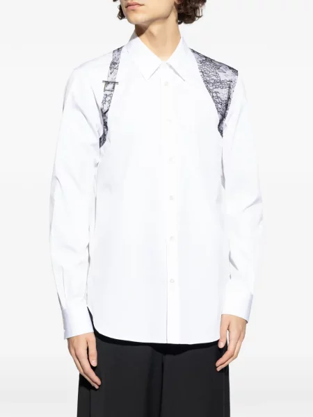 Krajková košile Alexander Mcqueen bílá