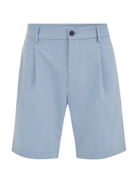 WE Fashion Hlače z naborki svetlo modra