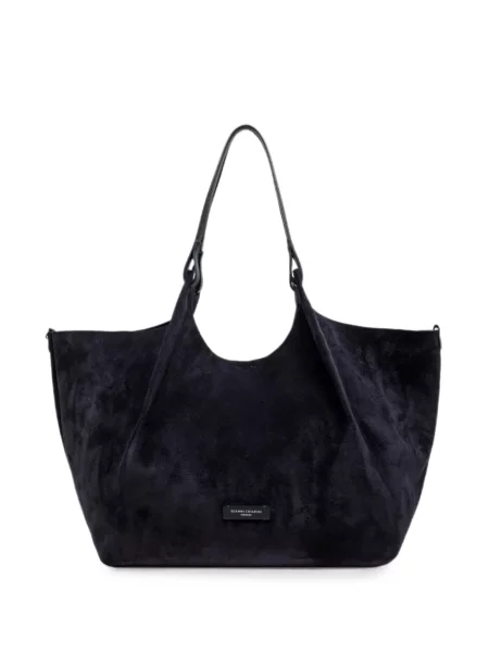 Geantă shopper Gianni Chiarini din piele de căprioară negru