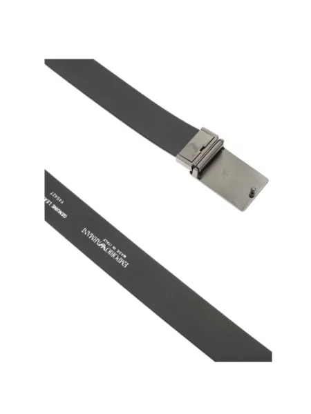 Pasek Emporio Armani skórzany niebieski
