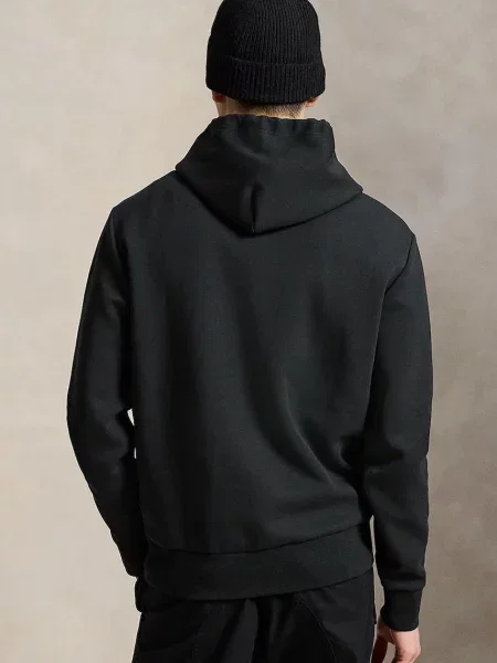 Polo Ralph Lauren mikina s kapucňou pánska s bavlnou čierna
