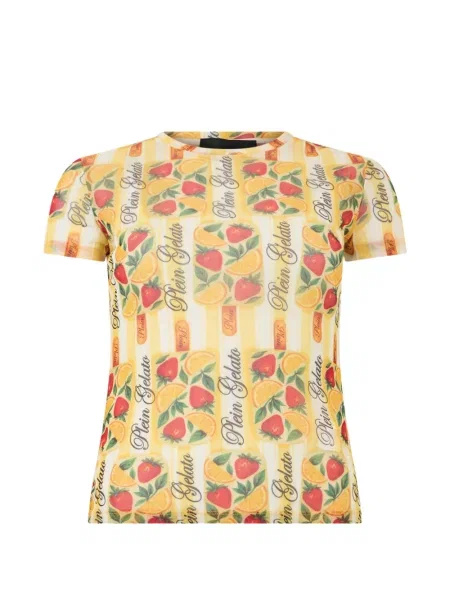 Tricou Philipp Plein cu imagine galben