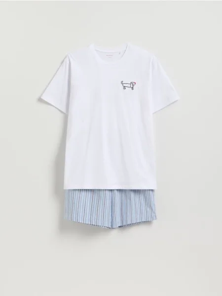 Reserved Pijama din două piese din alb