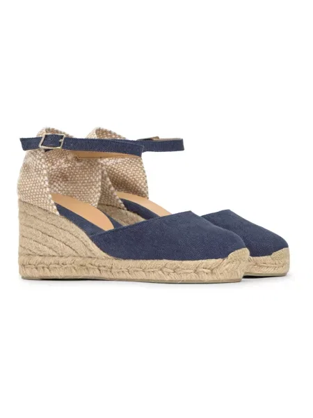 Espadryle Castaner na sprzączkę niebieskie