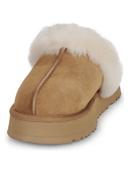 UGG papuci din piele întoarsă maro