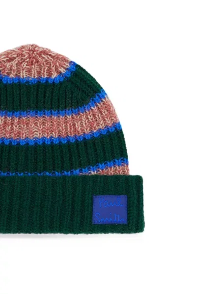 Căciulă Paul Smith cu dungi de mohair roz