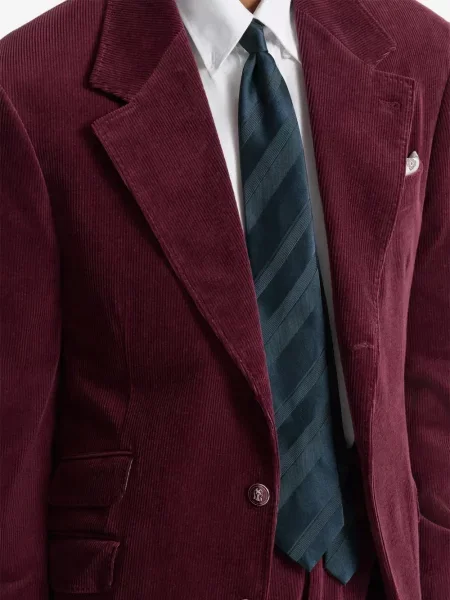 Hedvábná pruhovaná kravata Brunello Cucinelli modrá