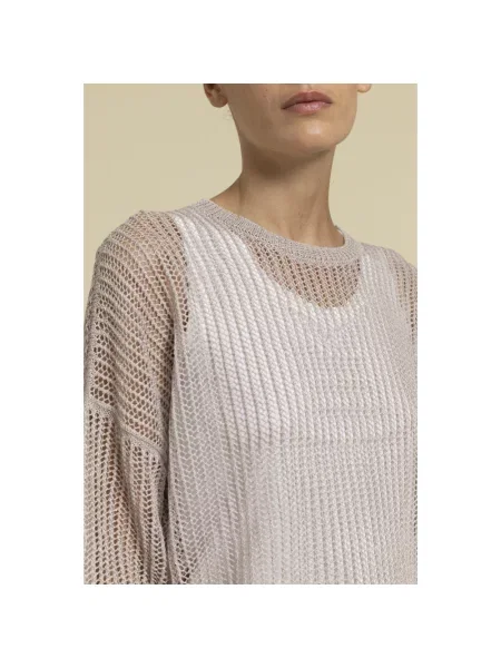 Dzianinowy sweter Peserico beżowy