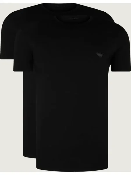 Tricou Emporio Armani cu decolteu rotund negru