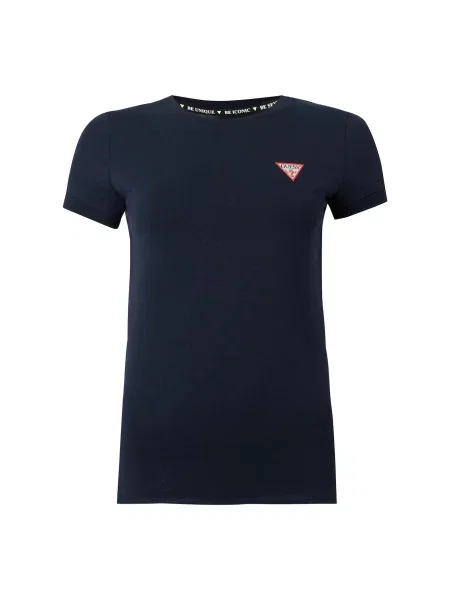 GUESS Tricou bleumarin / roșu cireș alb