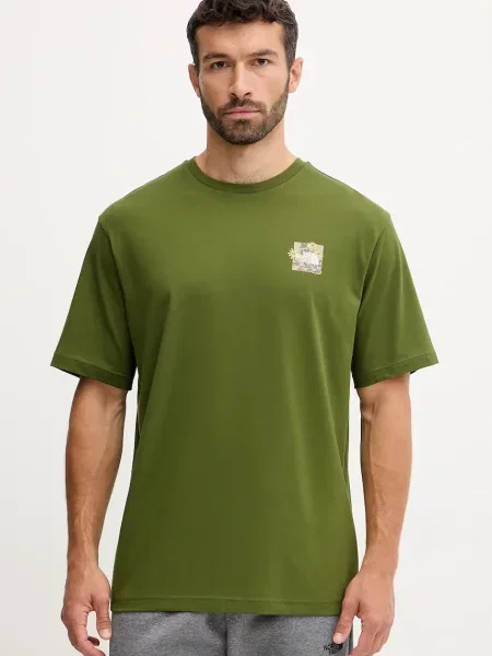 Тениска The North Face Connected Relaxed с принт зелено