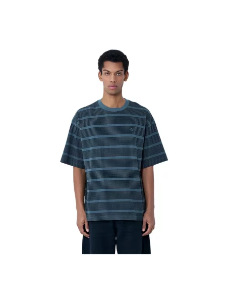 T-shirt o kroju relaxed fit z wyhaftowanym logo model ‘HANSON’ Carhartt Work In Progress zielona