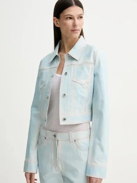 Stand Studio geacă de piele Calliope de tranzitie albastru