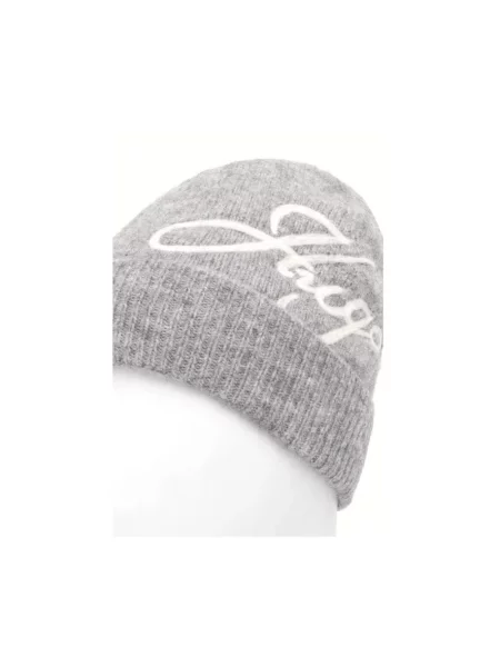 HUGO czapka beanie z wełną Sesperry_Hat szara