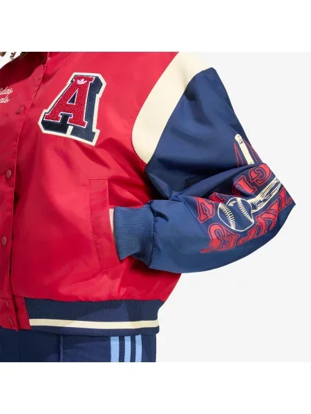 Geacă bomber Adidas Originals roșu