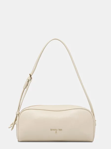 Patrizia Pepe torebka bagietka skórzana beżowa