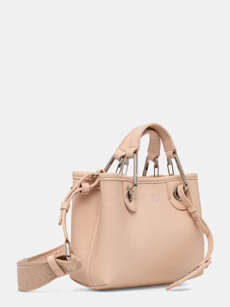 Emporio Armani geantă crossbody pentru femei cu imitație de piele roz