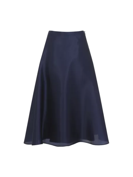 Jedwabna spódnica maxi Alberta Ferretti niebieska