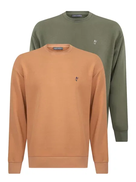 Jacey Quinn Mikina námornícka modrá / hnedá / zelená biela