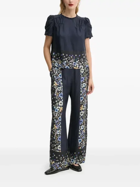 Bluză Munthe cu model floral cu imagine albastru