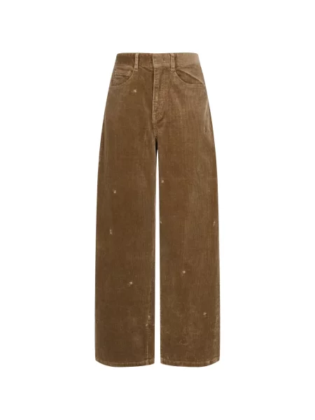 Pantaloni Jnby de catifea cord maro