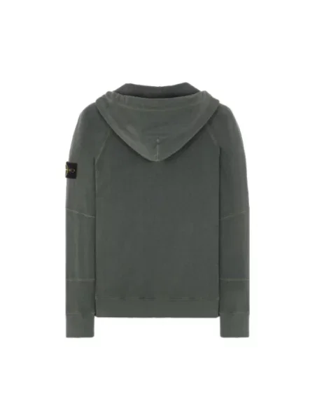 Bluza z kapturem Stone Island z kapturem z kamieniami zielona