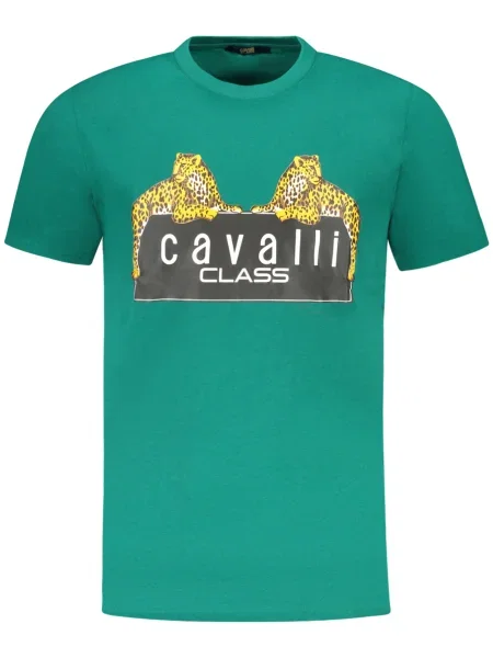Tricou Cavalli Class scurt verde