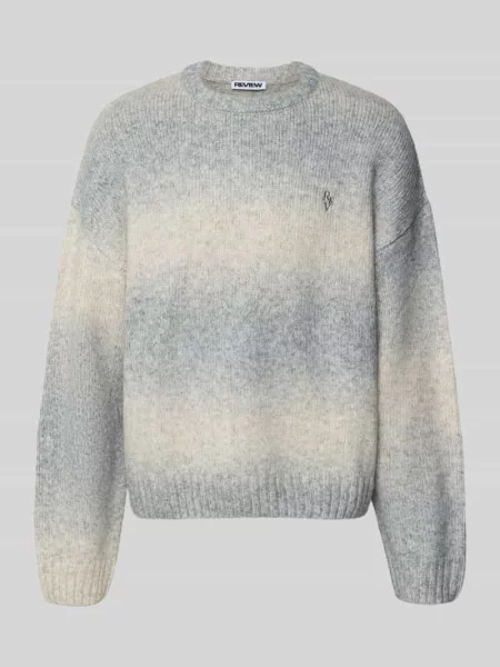 Sweter z dzianiny z wyhaftowanym logo Review