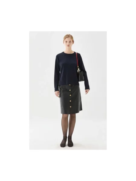 Dzianinowy sweter Busnel z wzorem paisley niebieski