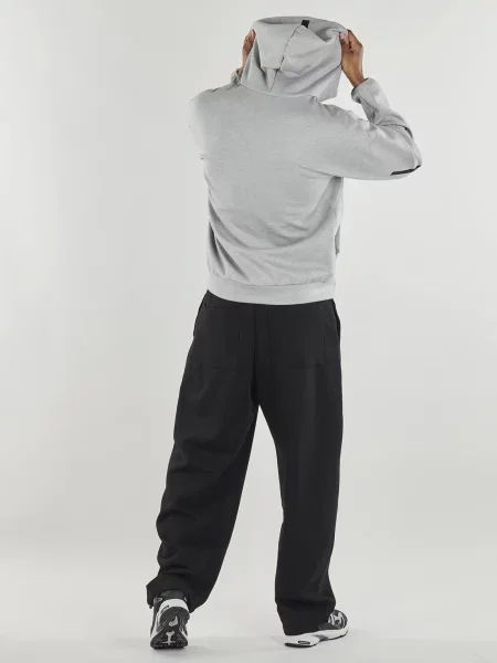 Hanorac cu glugă Adidas Performance cu glugă alergare gri