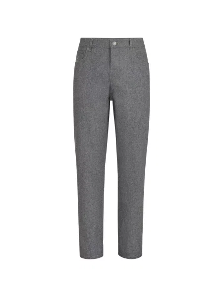 Pantaloni Brunello Cucinelli de lână cu 5 buzunare gri