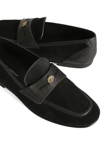 Kožené bačkory Dolce & Gabbana černé